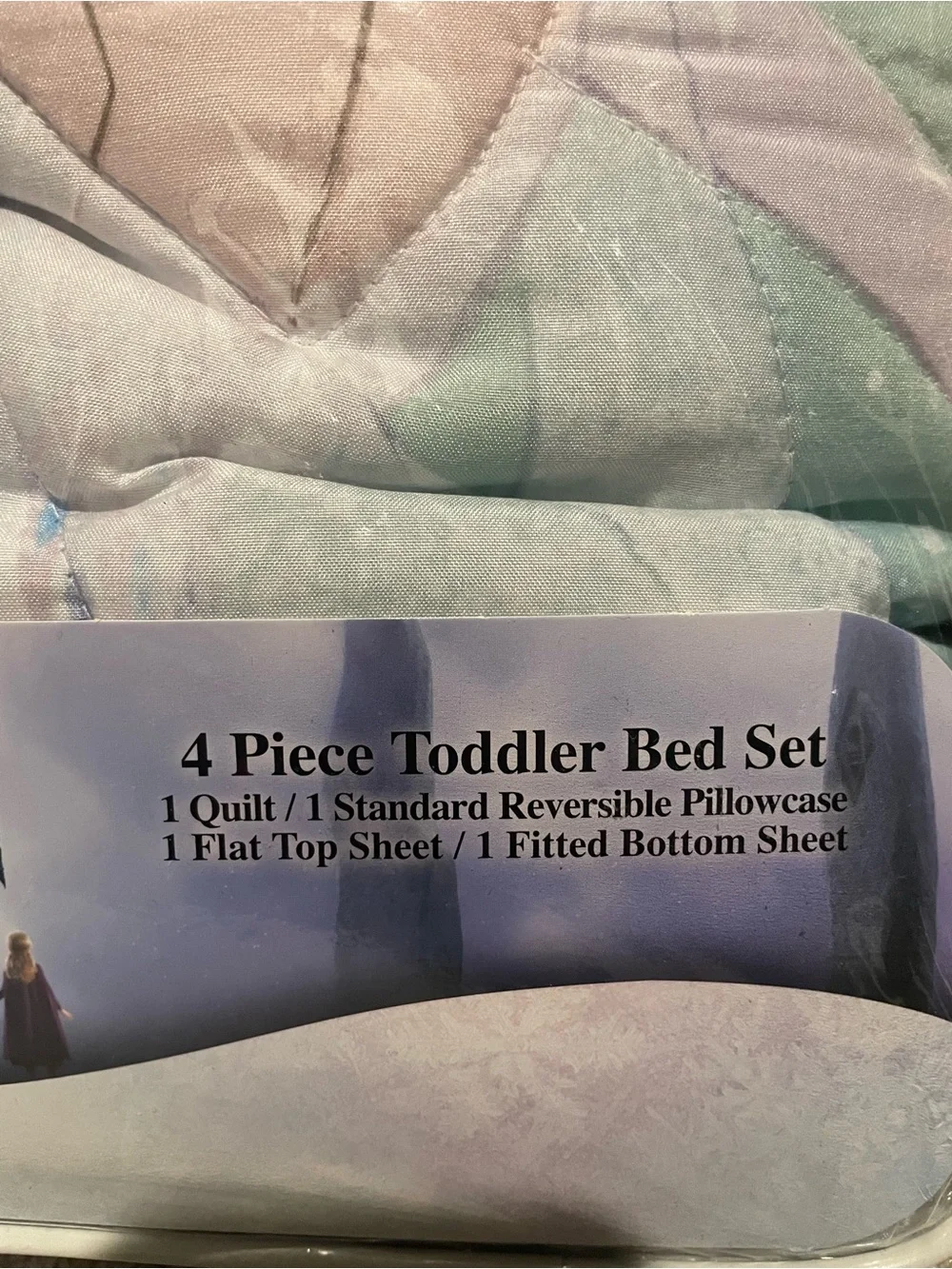 Disney's Frozen Royally Cool 4 Piece Toddler Bed Set - White, Light Blue
